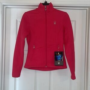 Spider sweater with zipper.